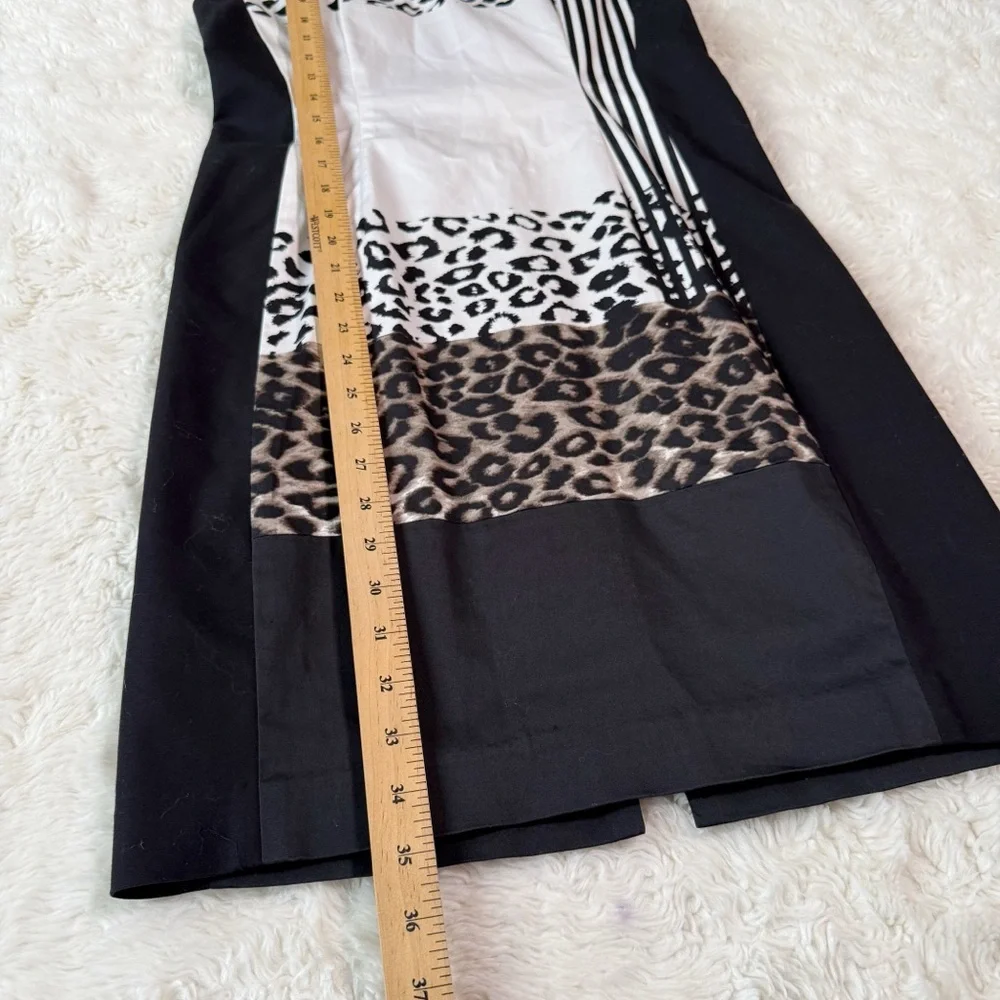 Kenneth Cole Woman Leopard Sheath Sleeveless Dress UK8 Classic Party Eclectic - Picture 6 of 9